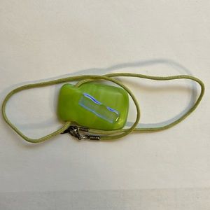 Necklace - glass pendant and corded necklace - dichroic glass - (#0720)